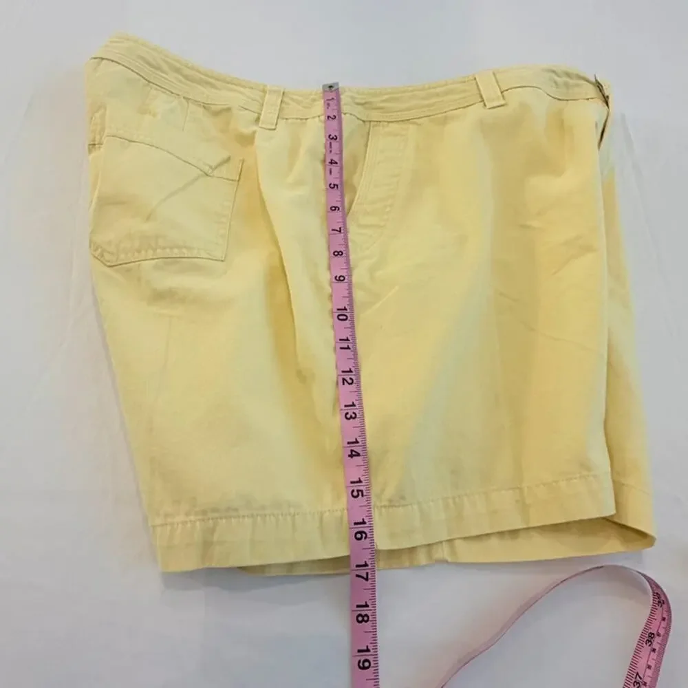 Natural Reflections Yellow Cotton Bermuda Shorts 18W